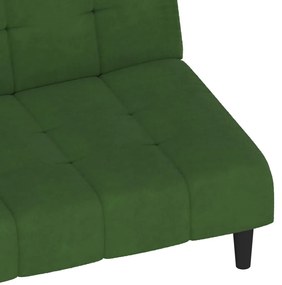 Καναπές Κρεβάτι Διθέσιος Σκούρο Πράσινο Βελούδινος - Πράσινο