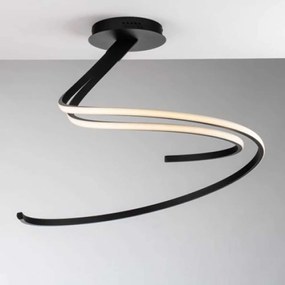 Φωτιστικό Οροφής - Πλαφονιέρα Kinetic LED-KINETIC-PL-NER 40W Led 60x58cm Black Luce Ambiente Design Aluminium