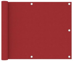 Διαχωριστικό Βεράντας Κόκκινο 75 x 500 εκ. Ύφασμα Oxford - Κόκκινο