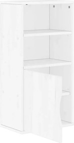 vidaXL Βοηθητικό Ντουλάπι ODDA Λευκό 40x24x79εκ. από Μασίφ Ξύλο Πεύκου