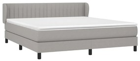 ΚΡΕΒΑΤΙ BOXSPRING ΜΕ ΣΤΡΩΜΑ ΑΝΟΙΧΤΟ ΓΚΡΙ 180X200 ΕΚ. ΥΦΑΣΜΑΤΙΝΟ 3126421