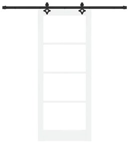 vidaXL Συρόμενη Πόρτα ORKDAL Λευκό 86 x 211 cm Ξύλο και μέταλλο