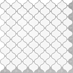 vidaXL Tile Λαμπτήρα 10 pcs Λευκό 27 x 27 εκ. Πολυουρεθάνη και PET