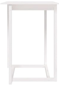 vidaXL Τραπέζι Μπαρ Λευκό 80x80x110 εκ. από Μασίφ Ξύλο Πεύκου