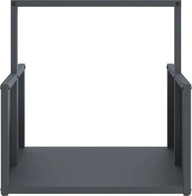 vidaXL Ράφι Καυσόξυλων Ανθρακί 40x40x40 εκ. Χάλυβας ψυχρής έλασης