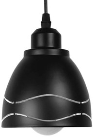 Φωτιστικό Οροφής Laguna 01477 Φ13x14cm 1xE27 Black-White GloboStar