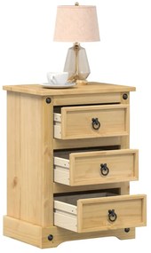 vidaXL Κομοδίνο Corona 45x35x64 εκ. από Μασίφ Ξύλο Πεύκου