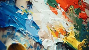 Intra Συλλεκτικό Ξύλινο Παζλ Plywood  4mm - Κοντινό πλάνο ενός πινέλου με έντονο χρώμα Σε Ξύλινο Κουτί - Διαστάσεις Puzzle: 10x10 cm – 25 κομμάτια