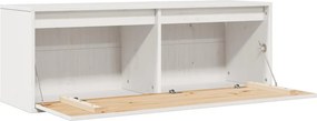 vidaXL Ντουλάπι Τοίχου Λευκό 100 x 30 x 35 εκ. από Μασίφ Ξύλο Πεύκου