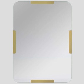 Καθρέπτης Τοίχου Pera 552NOS2337 50x70cm Gold Aberto Design Metal, Glass