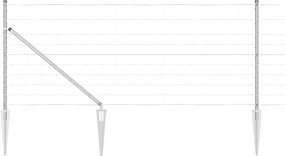 vidaXL Στύλος Περιφράξεων Γαλβανισμένο 25 x 1 m Ατσάλι