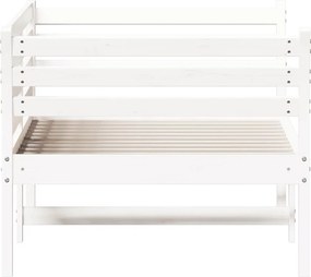 vidaXL Κρεβάτι ημέρας χωρίς στρώμα Λευκό 75x190 cm Στερεό ξύλο πεύκο