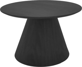 Τραπέζι σαλονιού Donda pakoworld mdf σε μαύρη απόχρωση Φ80x45εκ