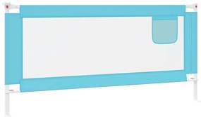 vidaXL Μπάρα Κρεβατιού Προστατευτική Μπλε 190 x 25 εκ. Υφασμάτινη