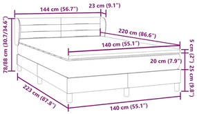 Box Spring κρεβάτι με στρώμα ροζ 140x220 cm Βελούδινο - Ροζ