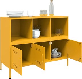 vidaXL Ντουλάπι Μουσταρδί 100,5x39x79 εκ. από Ατσάλι
