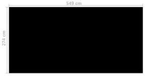 Κάλυμμα Πισίνας Μαύρο 549 x 274 εκ. από Πολυαιθυλένιο - Μαύρο
