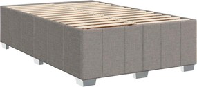 vidaXL Κρεβάτι box spring με στρώμα Taupe 120 x 190 cm Ύφασμα