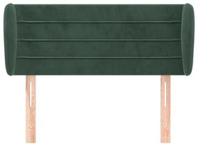Κεφαλάρι με Πτερύγια Σκούρο Πράσινο 103x23x78/88 εκ. Βελούδινο 3117329
