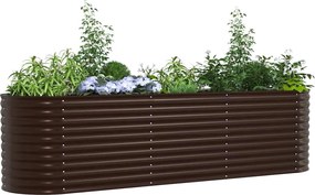 vidaXL Ανεβασμένο Κρεβάτι Καφέ 320 x 80 x 81 cm Ατσάλι