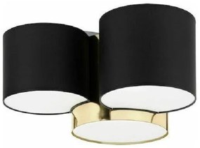 Φωτιστικό Οροφής MONA τρίφωτο TK Lighting-3445-Μαύρο-Χρυσό 3445