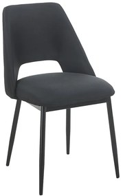 MADISON BLACK ΥΦΑΣΜΑ ΚΑΡΕΚΛΑ ΜΕΤΑΛΛΙΚΗ ZITA PLUS 45X54X49-83εκ.