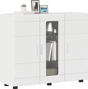 vidaXL Ξύλινο Ντουλάπι Υψηλής γυαλάδας λευκό Επεξεργασμένο ξύλο