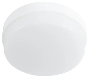 GloboStar® REVANO 61016 LED Πλαφονιέρα Οροφής Στρόγγυλη Φ17 15W 1350lm 180° AC 220-240V Αδιάβροχη IP54 Φ17 x Υ5cm Θερμό Λευκό 2700K - 2 Χρόνια Εγγύηση