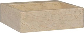 vidaXL Νιπτήρας Κρεμ 40 x 40 x 12 εκ. Μαρμάρινος