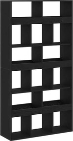 vidaXL Βιβλιοθήκη 15 επιπέδων 100 x 33 x 187,5 εκ. Μαύρη Οξυά
