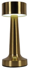 Φωτιστικό Επιτραπέζιο Επαναφορτιζόμενο Ø9xY21cm 2w 3000K Μέταλλο Χρυσαφί Inlight 3033-Golden