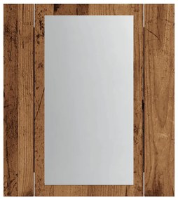 Έπιπλο Καθρέφτη Μπάνιου LED Παλαιό Ξύλο 40x12x45 εκ. Επεξ. Ξύλο - Καφέ