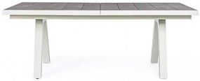 Επεκτεινόμενο Τραπέζι Krion Λευκό-Γκρι 205-265x103x78εκ. - Γκρι