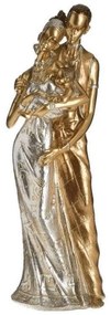 Διακοσμητικό Επιτραπέζιο Οικογένεια 3-70-211-0132 12x10x36cm Gold-Silver Inart Πολυρεσίνη