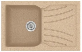 Sanitec Classic 337 Granite Beige Ένθετος Νεροχύτης 45cm