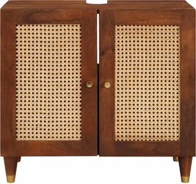 vidaXL Ντουλάπι νιπτήρα Καφέ 62 x 33 x 58 εκ. Επεξεργασμένο ξύλο