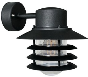Φωτιστικό Τοίχου Vejers Down 74471003 26x23cm 1xE27 60W IP54 Black Nordlux Steel,Glass