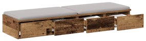vidaXL Συρτάρια κρεβατιού με συρτάρι Παλιό ξύλο 120 x 36,5 x 16,5 εκ