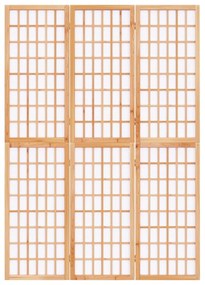 Παραβάν Ιαπωνικού Στιλ με 3 Πάνελ Πτυσσόμενο 120 x 170 εκ. - Καφέ