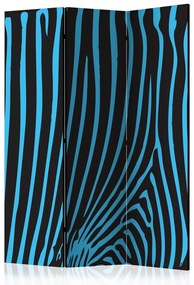 Διαχωριστικό με 3 τμήματα - Zebra pattern (turquoise) [Room Dividers]