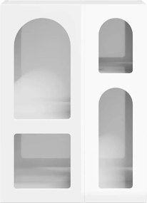 vidaXL Πλαϊνό γραφείο Υψηλής γυαλάδας λευκό 59 x 35 x 80.5 εκ.