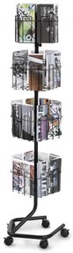VEVOR Brochure Display Rack 32-Pocket Rotating Literature Display Stand 5 Wheels