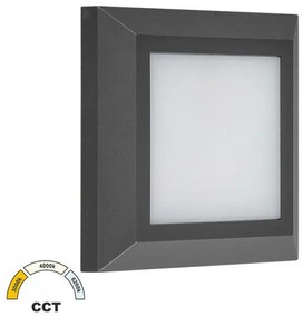 Απλίκα Φωτιστικό Τοίχου LED 4W ΙΡ65 3CCT 12,5x12,5cm Lumen 3-97018 Ανθρακί