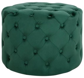 Σκαμπό KASSIE τύπου CHESTERFIELD Βελούδο Κυπαρισσί Φ60x43Υ εκ. 60x60x43 εκ.