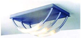 Πλαφονιέρα Οροφής Μέταλλο Γυαλί 6X40W G9 TEMPO TEMPO30166 ACA-TEMPO30166-Ασημί TEMPO30166