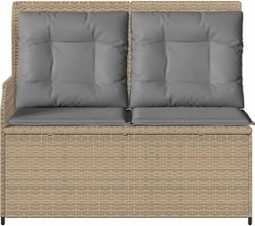 vidaXL Παγκάκι κήπου Μπεζ συνθετικό ρατάν