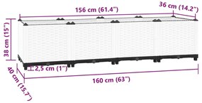 vidaXL Ζαρντινιέρα 80 x 80 x 38 εκ. από Πολυπροπυλένιο