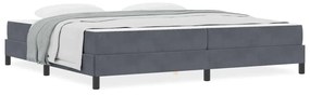 vidaXL Κρεβάτι box spring με στρώμα Σκούρο Γκρι 200 x 200 cm Βελούδο
