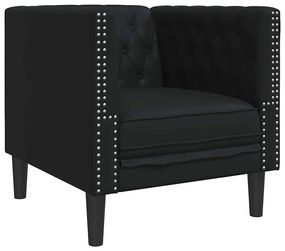 vidaXL Σετ Καναπέ 3 pcs Μαύρο 194 x 74.5 x 70.5 εκ. Τεχνητό δέρμα