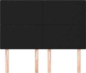 vidaXL Κεφαλάρι Μαύρο 144x5x118/128 εκ. Ύφασμα
